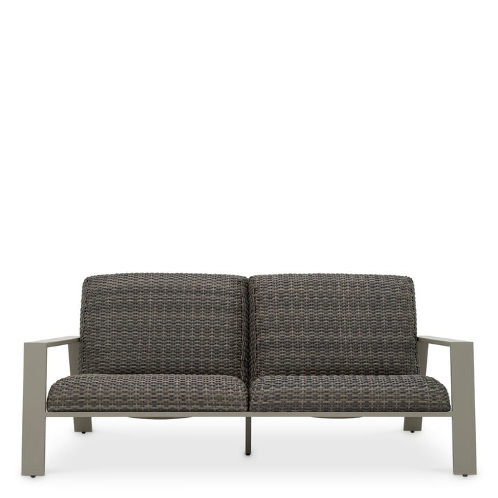 Eichholtz Outdoor Bank Belle Vue Grey Faux Rattan