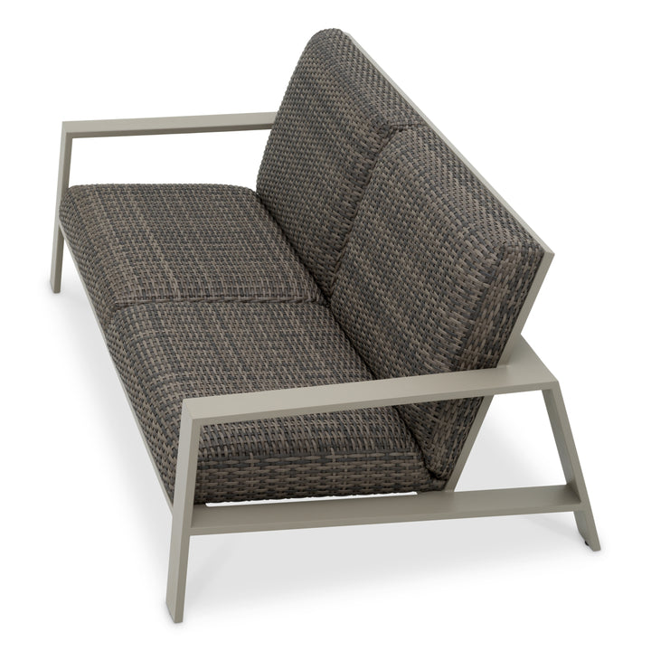 Eichholtz Outdoor Bank Belle Vue Grey Faux Rattan