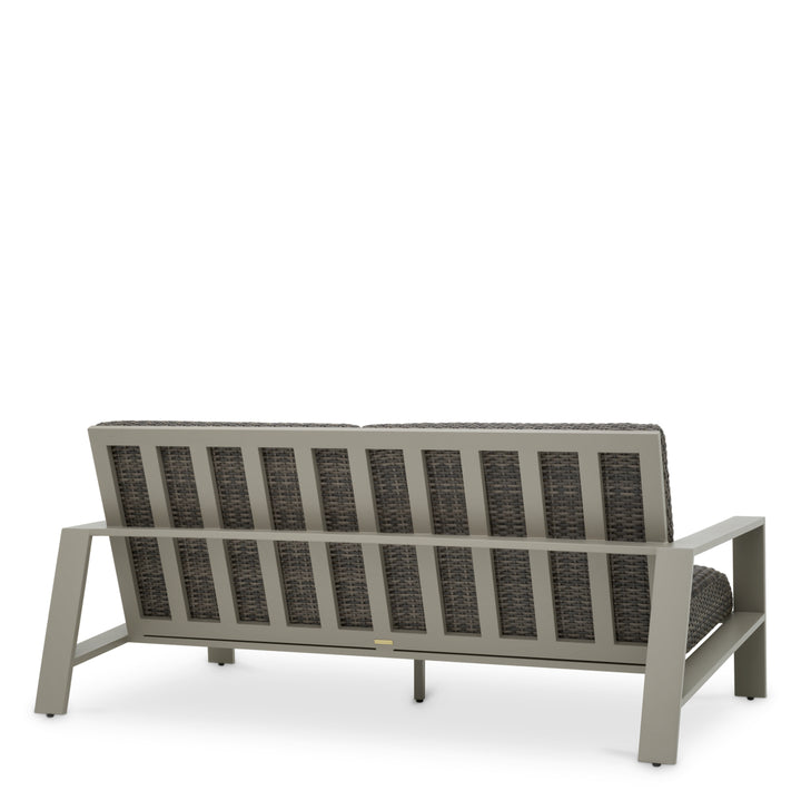 Eichholtz Outdoor Bank Belle Vue Grey Faux Rattan