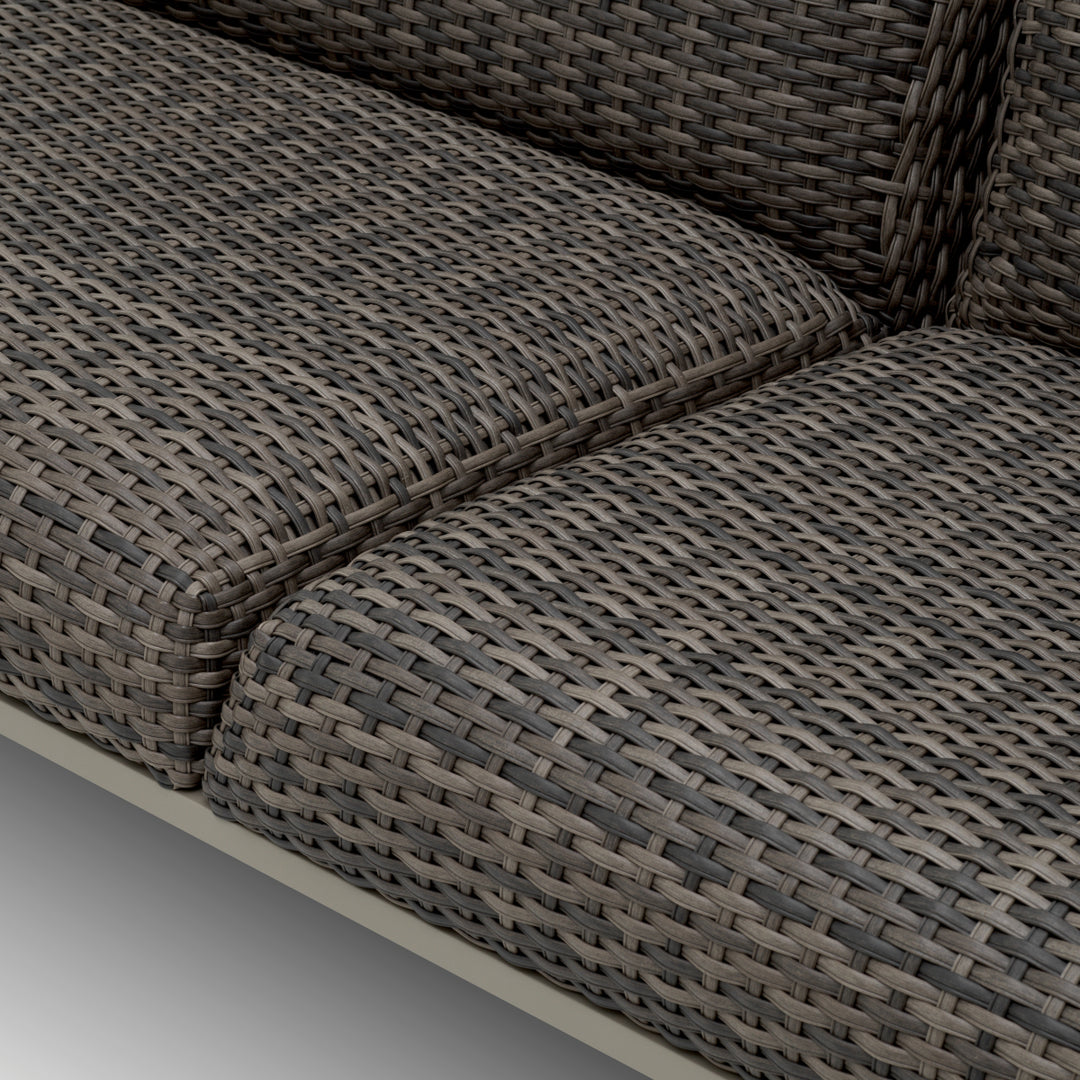 Eichholtz Outdoor Bank Belle Vue Grey Faux Rattan