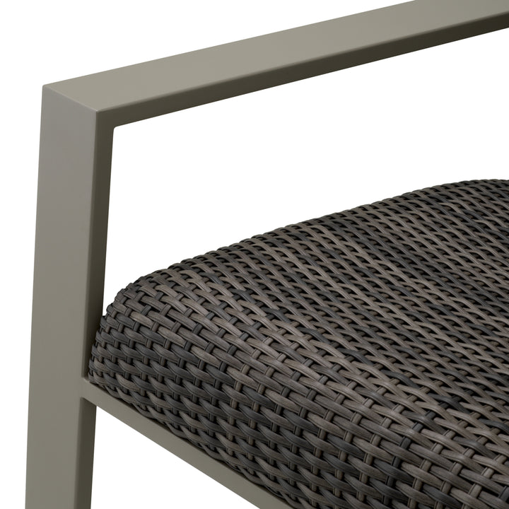 Eichholtz Outdoor Bank Belle Vue Grey Faux Rattan