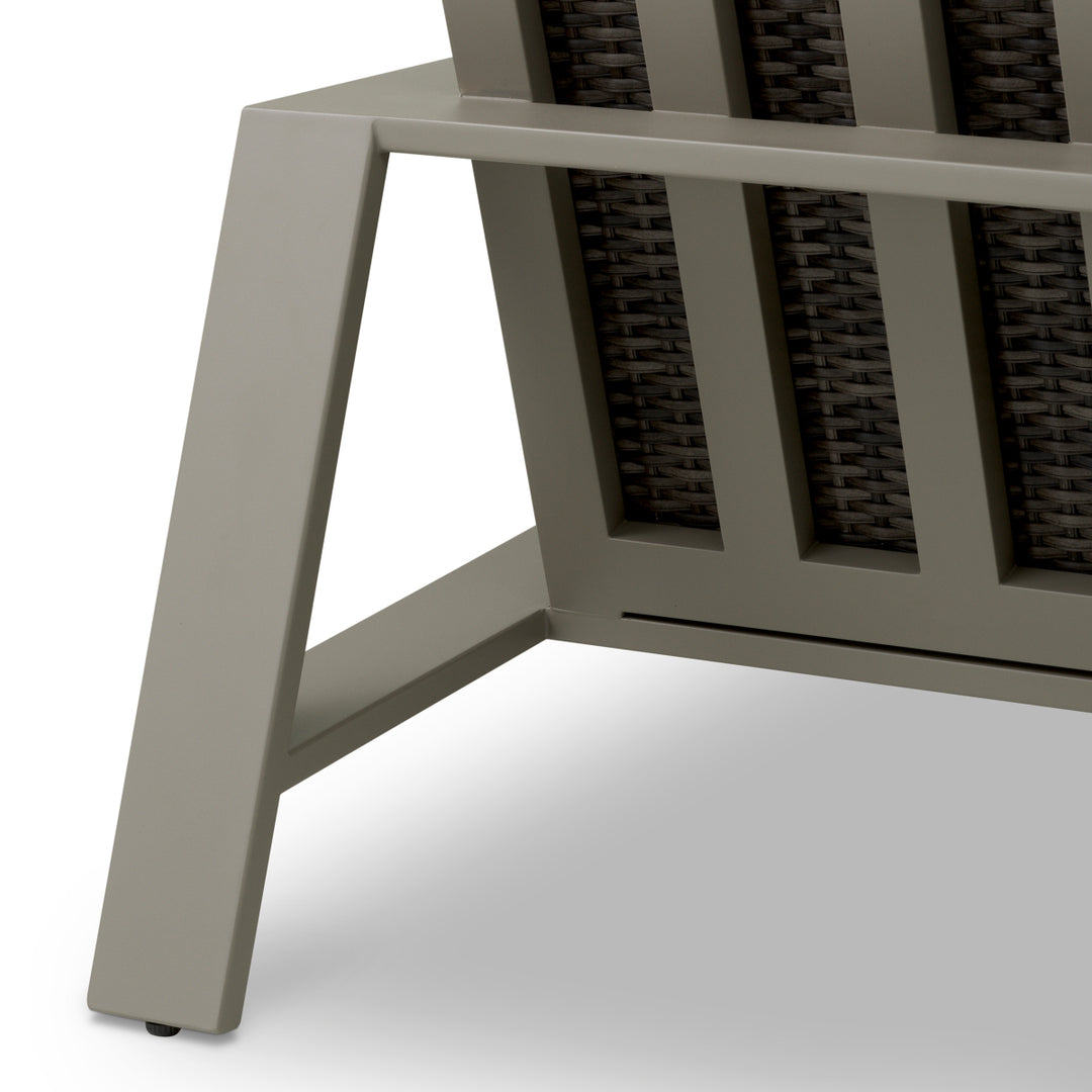 Eichholtz Outdoor Bank Belle Vue Grey Faux Rattan