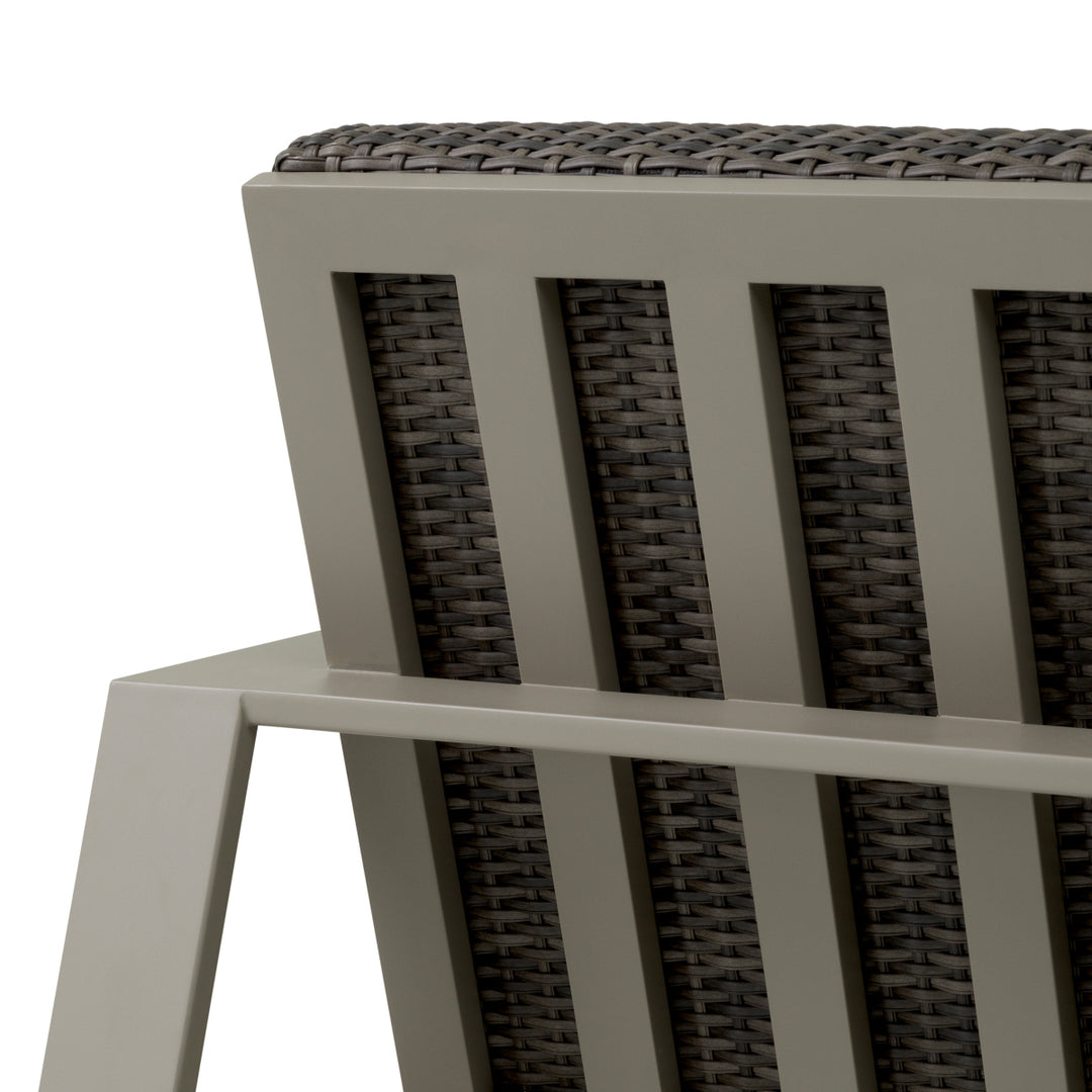 Eichholtz Outdoor Bank Belle Vue Grey Faux Rattan