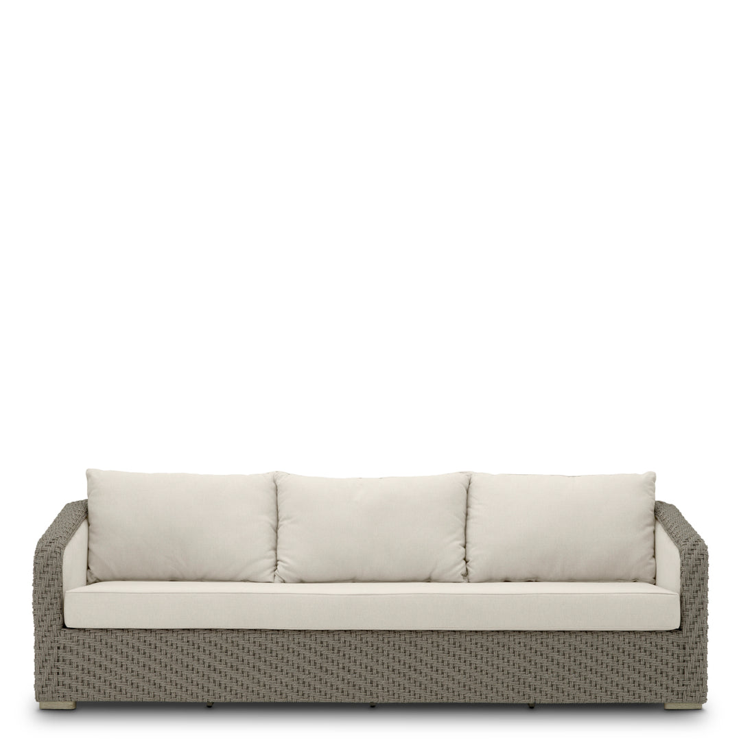 Eichholtz Outdoor Bank Bryson Faux Woven Rattan Viola Sand