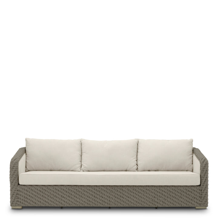 Eichholtz Outdoor Bank Bryson Faux Woven Rattan Viola Sand
