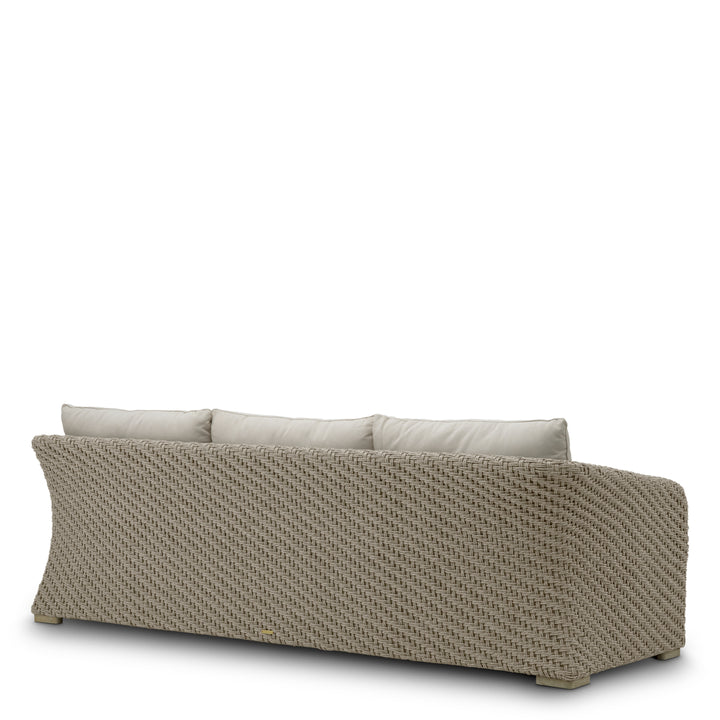 Eichholtz Outdoor Bank Bryson Faux Woven Rattan Viola Sand