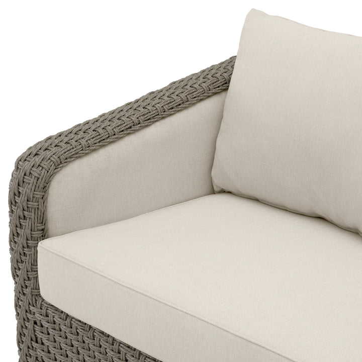 Eichholtz Outdoor Bank Bryson Faux Woven Rattan Viola Sand