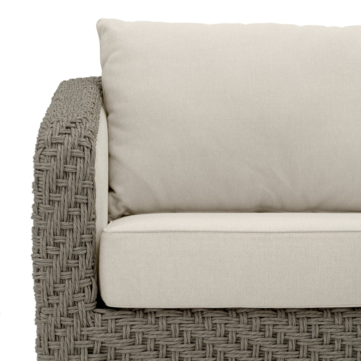 Eichholtz Outdoor Bank Bryson Faux Woven Rattan Viola Sand
