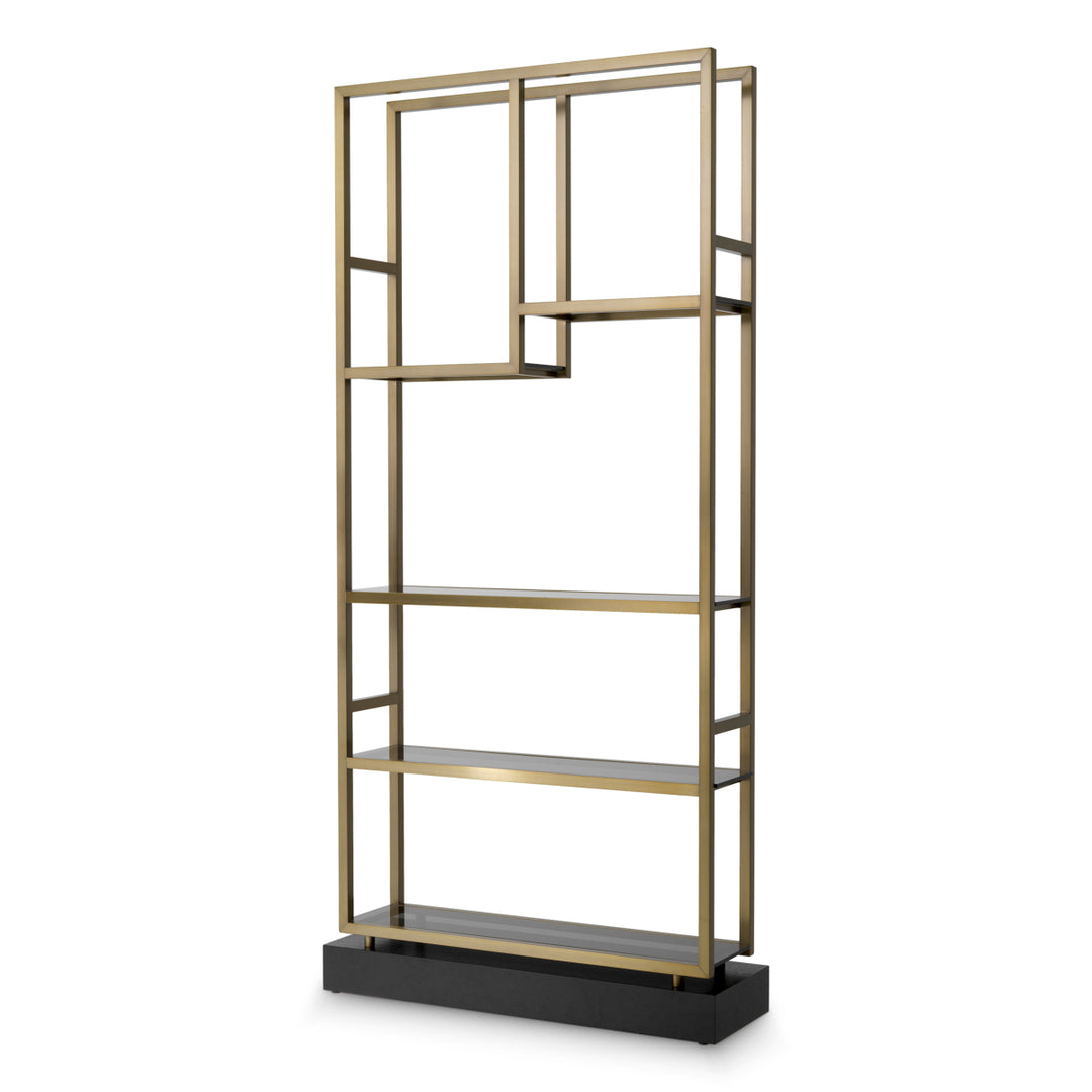 Eichholtz Wandkast Corrado I Brushed Brass Smoke Glass