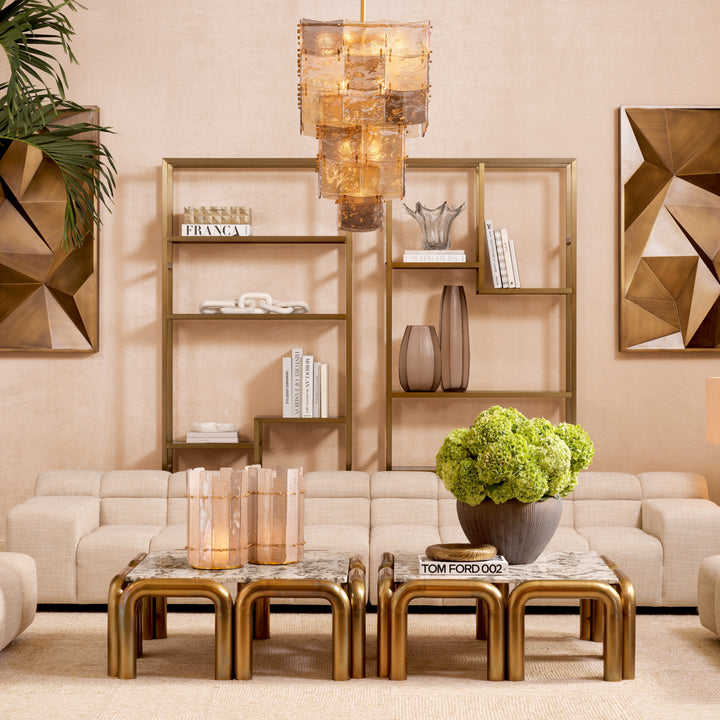 Eichholtz Wandkast Corrado I Brushed Brass Smoke Glass