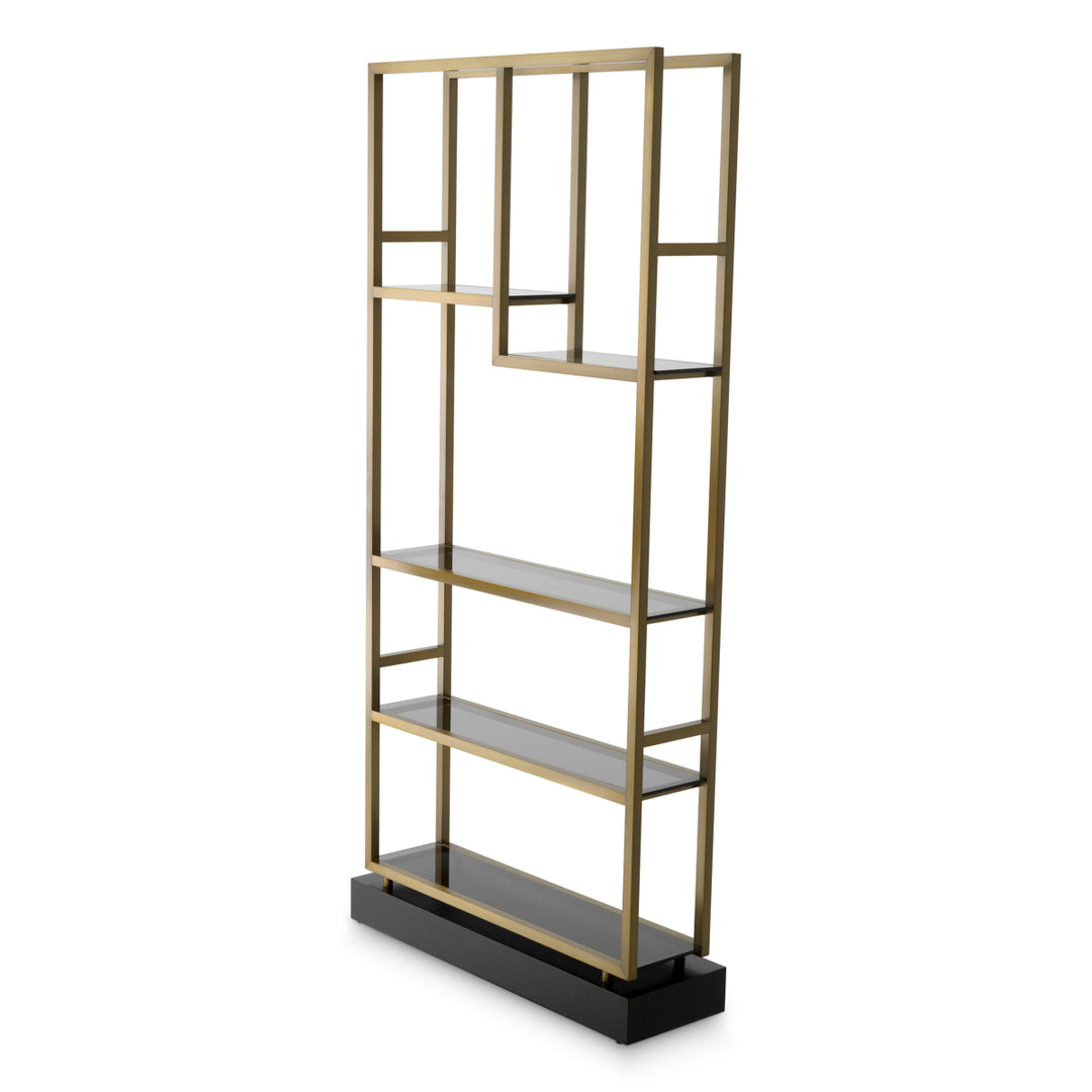 Eichholtz Wandkast Corrado I Brushed Brass Smoke Glass