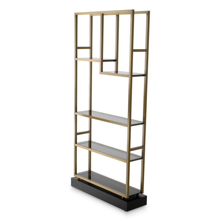 Eichholtz Wandkast Corrado I Brushed Brass Smoke Glass
