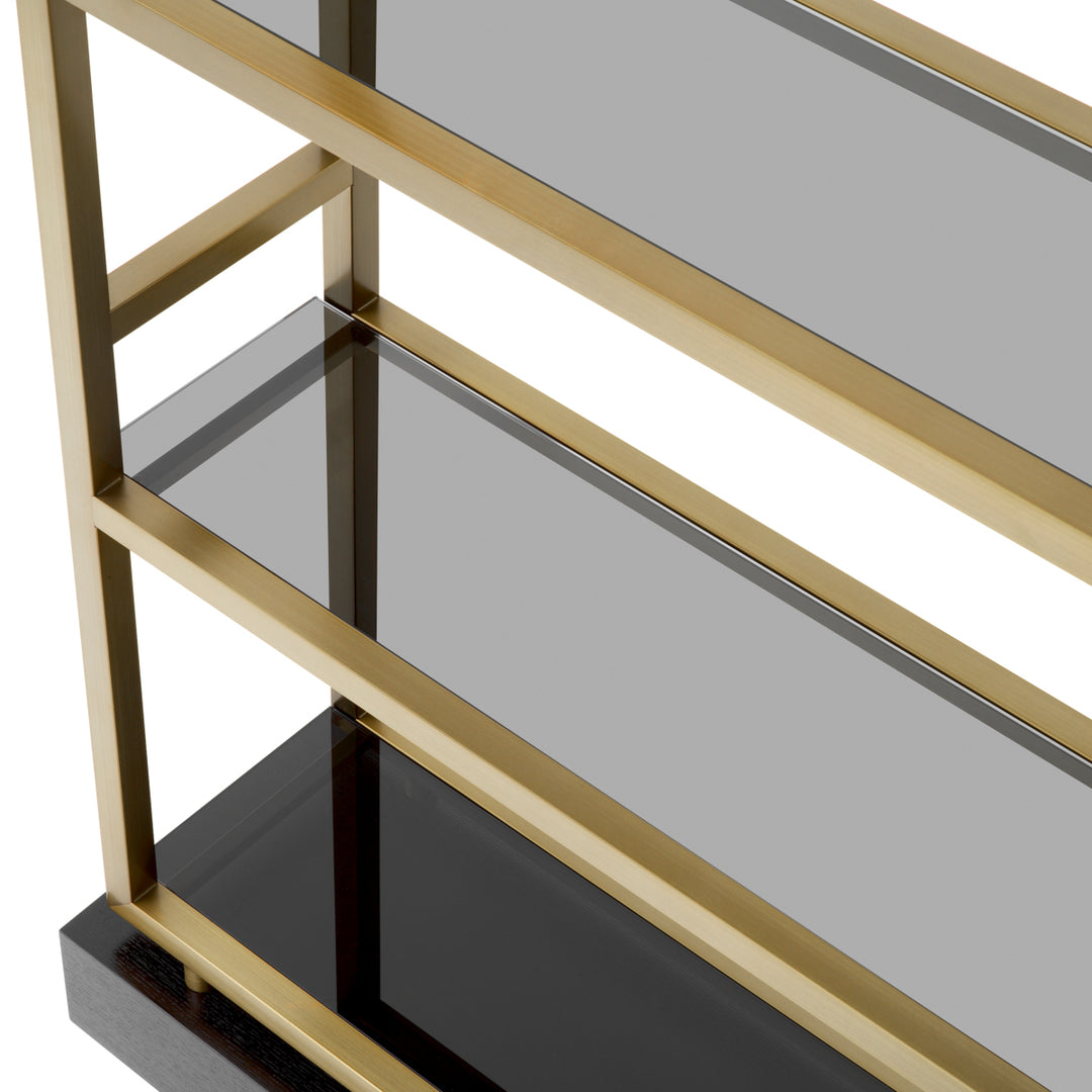Eichholtz Wandkast Corrado I Brushed Brass Smoke Glass