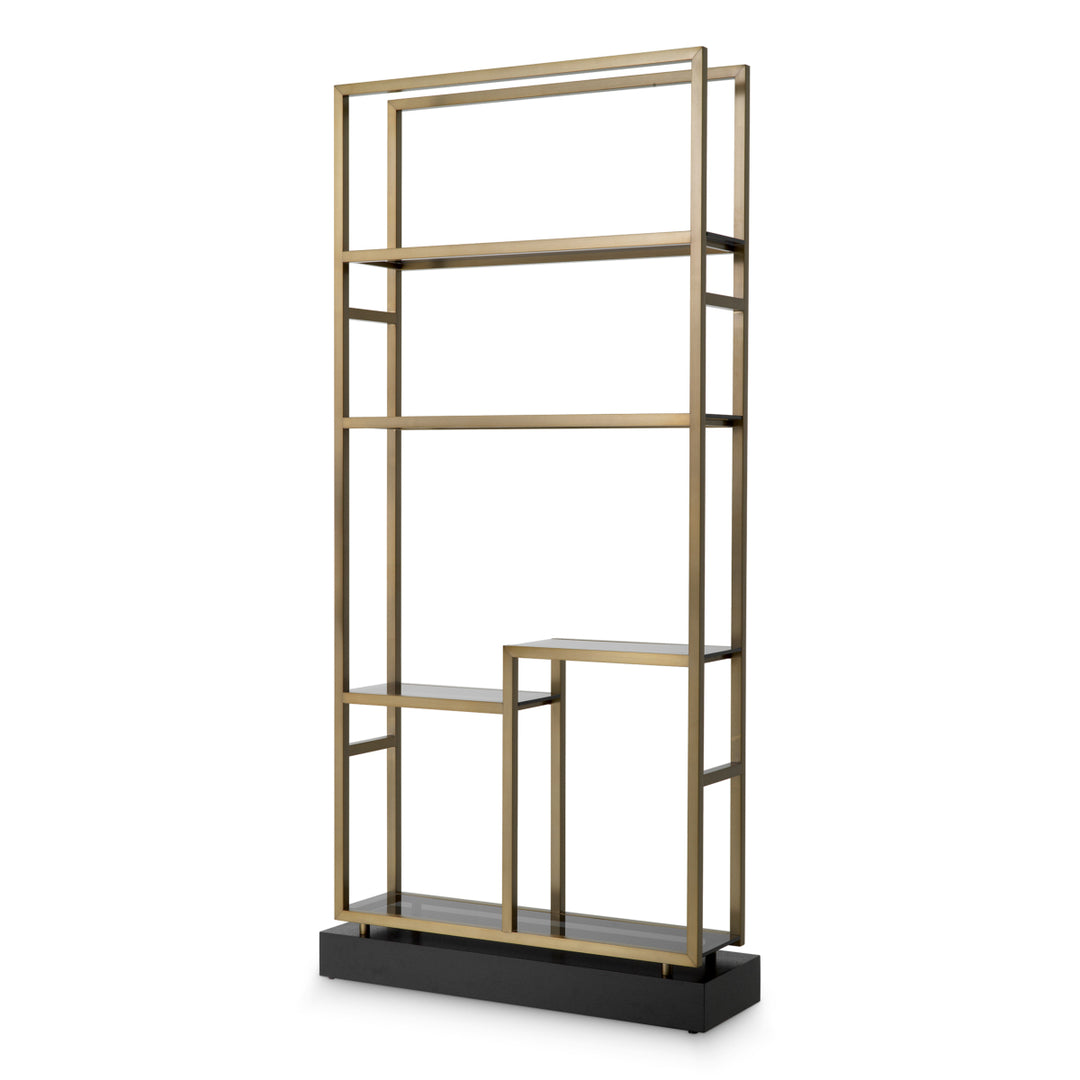 Eichholtz Wandkast Corrado II Brushed Brass Smoke Glass