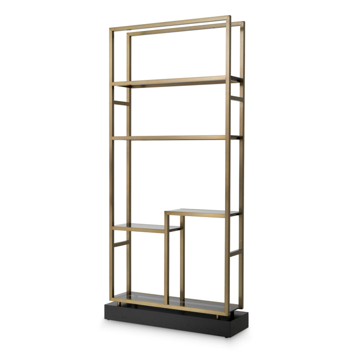 Eichholtz Wandkast Corrado II Brushed Brass Smoke Glass