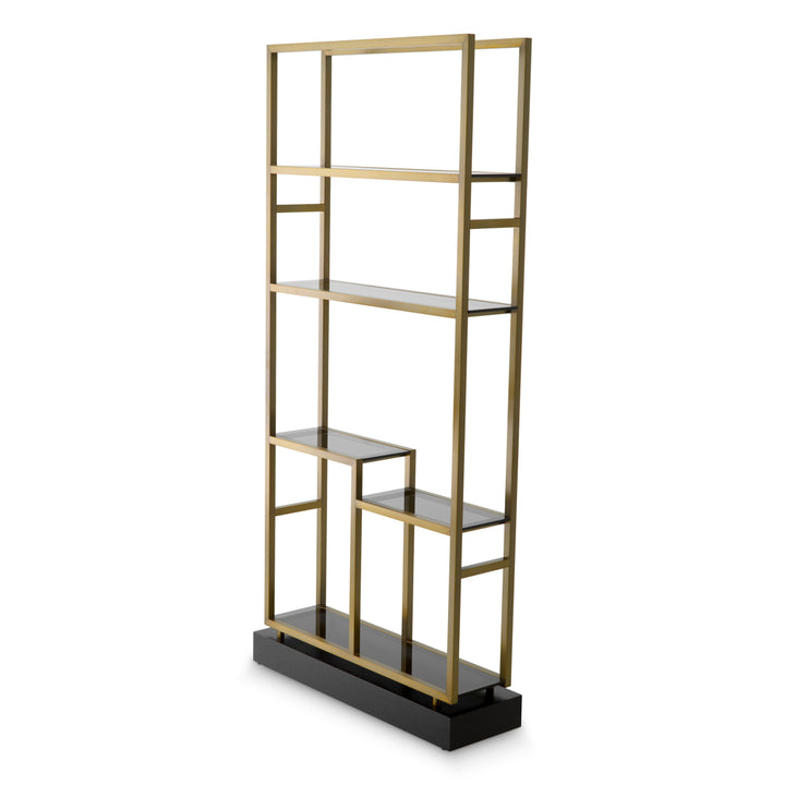 Eichholtz Wandkast Corrado II Brushed Brass Smoke Glass