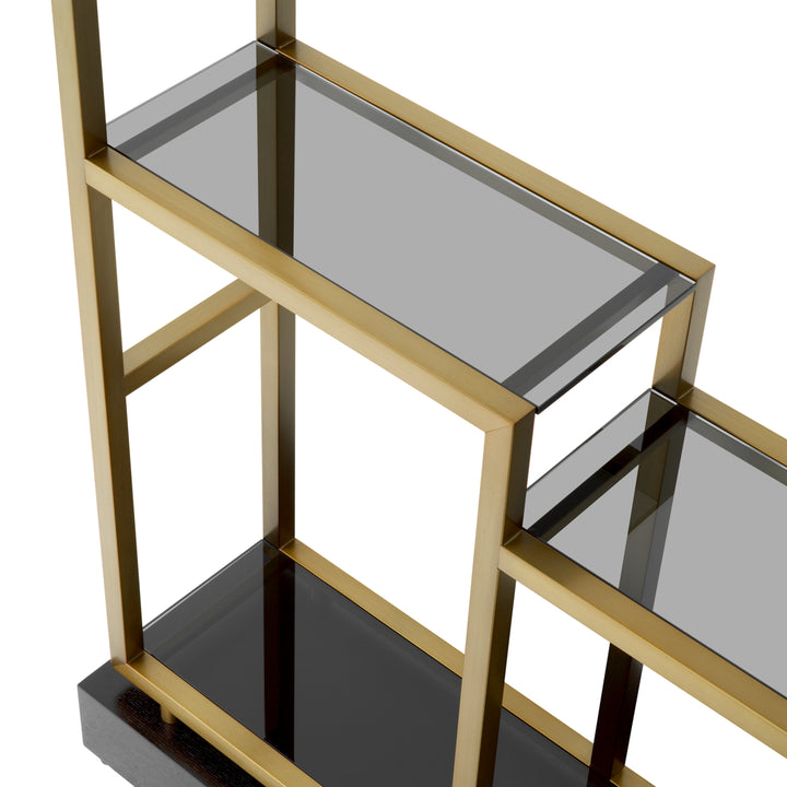 Eichholtz Wandkast Corrado II Brushed Brass Smoke Glass