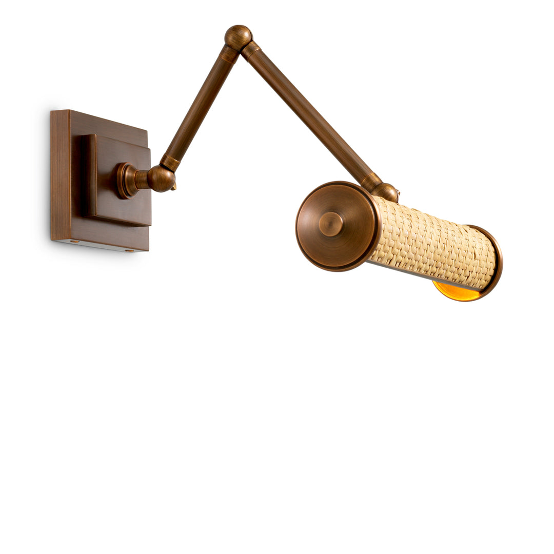 Eichholtz Wandlamp Luca S Natuurlijk rotan – afbeelding 1