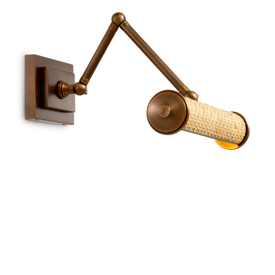 Eichholtz Wandlamp Luca S Natuurlijk rotan – afbeelding 1