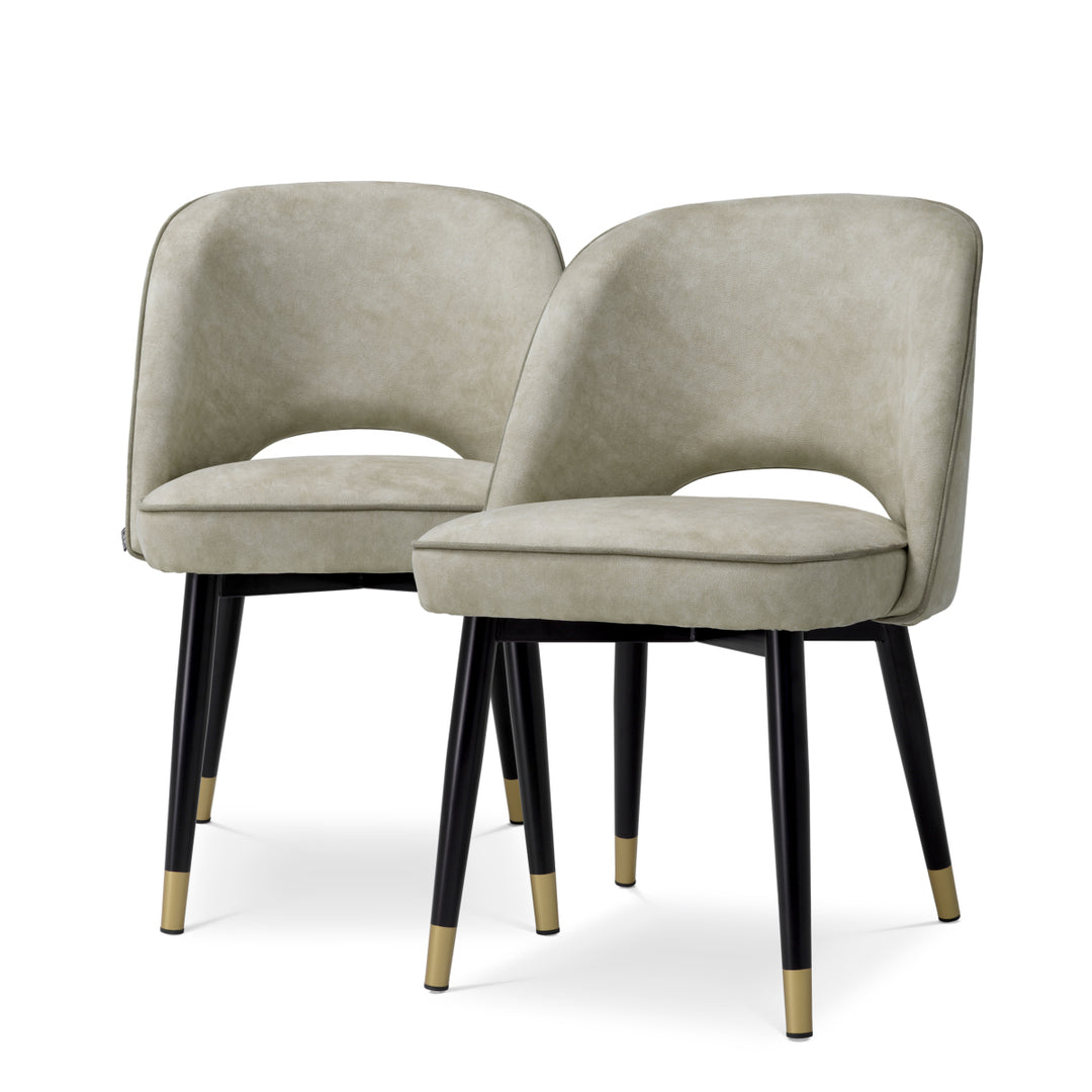 Eichholtz Eetkamerstoel Cliff Set van 2 Mayer Silver