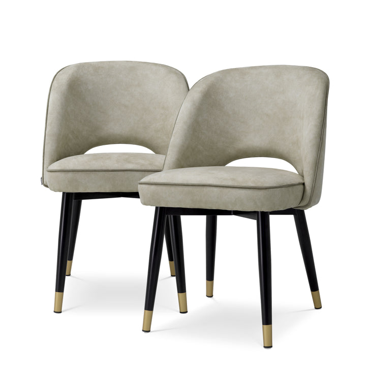 Eichholtz Eetkamerstoel Cliff Set van 2 Mayer Silver