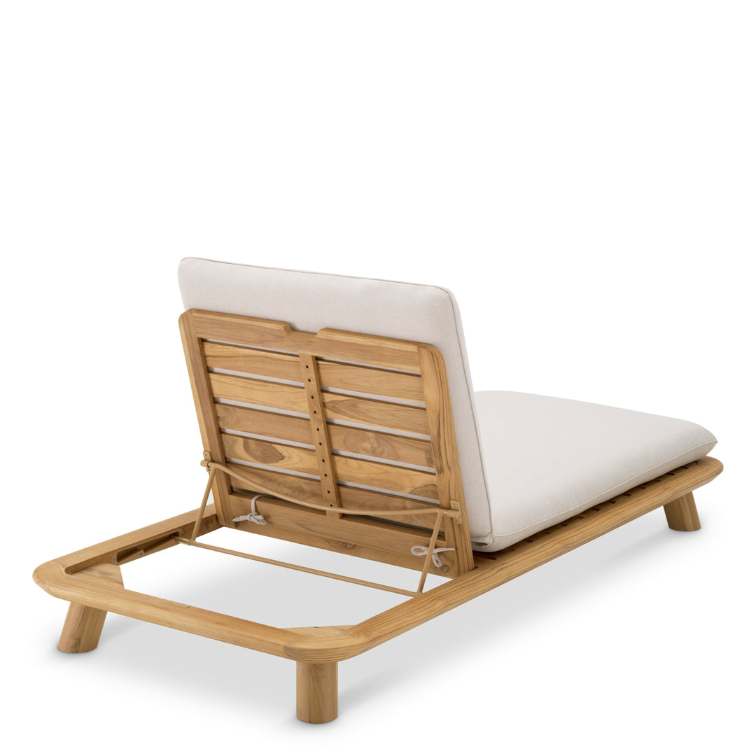 Eichholtz Outdoor Ligbed Weston Single Natural Teak Viola Sand