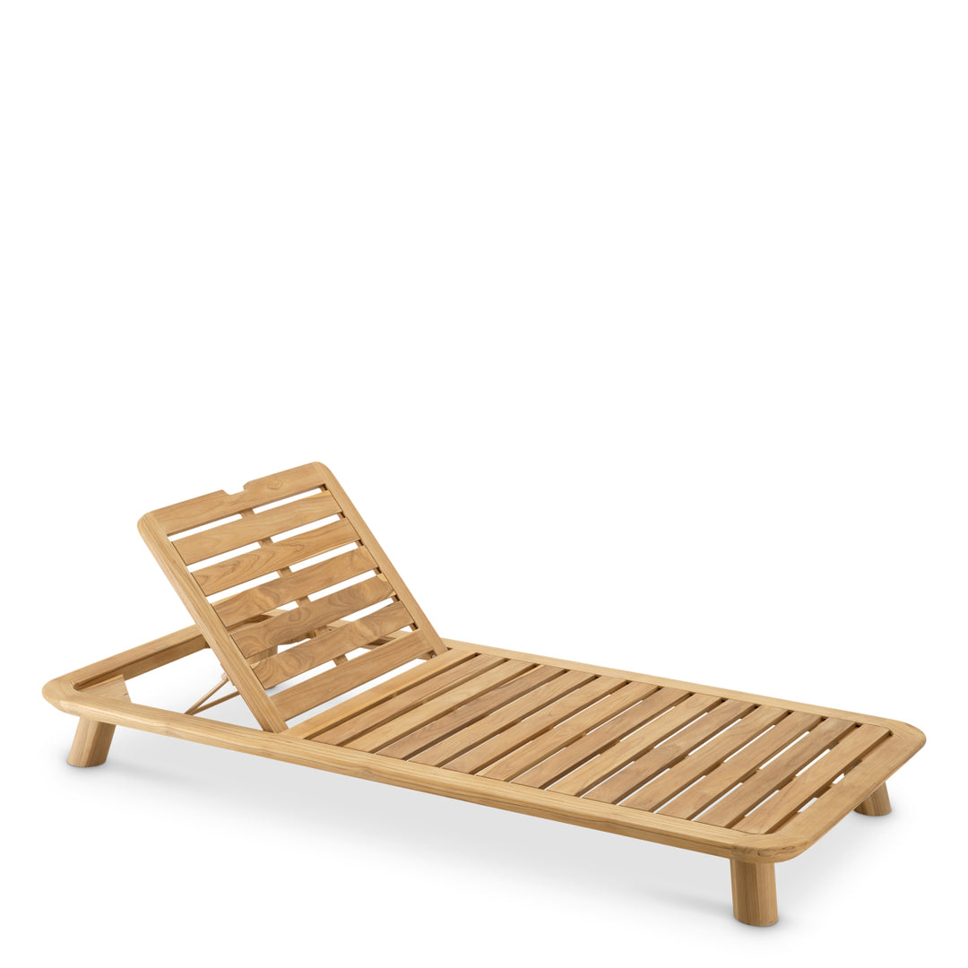 Eichholtz Outdoor Ligbed Weston Single Natural Teak Viola Sand