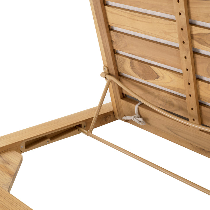 Eichholtz Outdoor Ligbed Weston Single Natural Teak Viola Sand