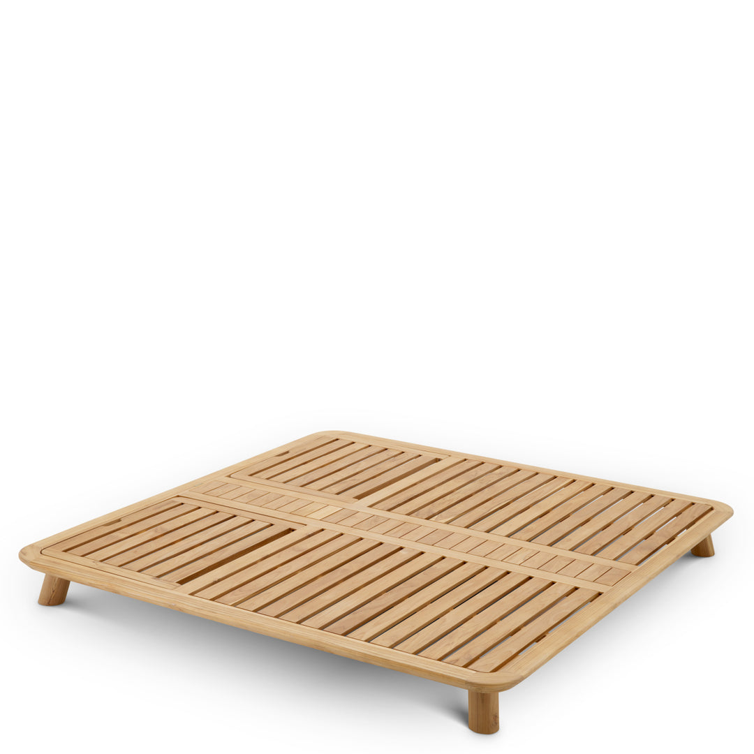 Eichholtz Outdoor Daybed Weston Double Natural Teak Viola Sand