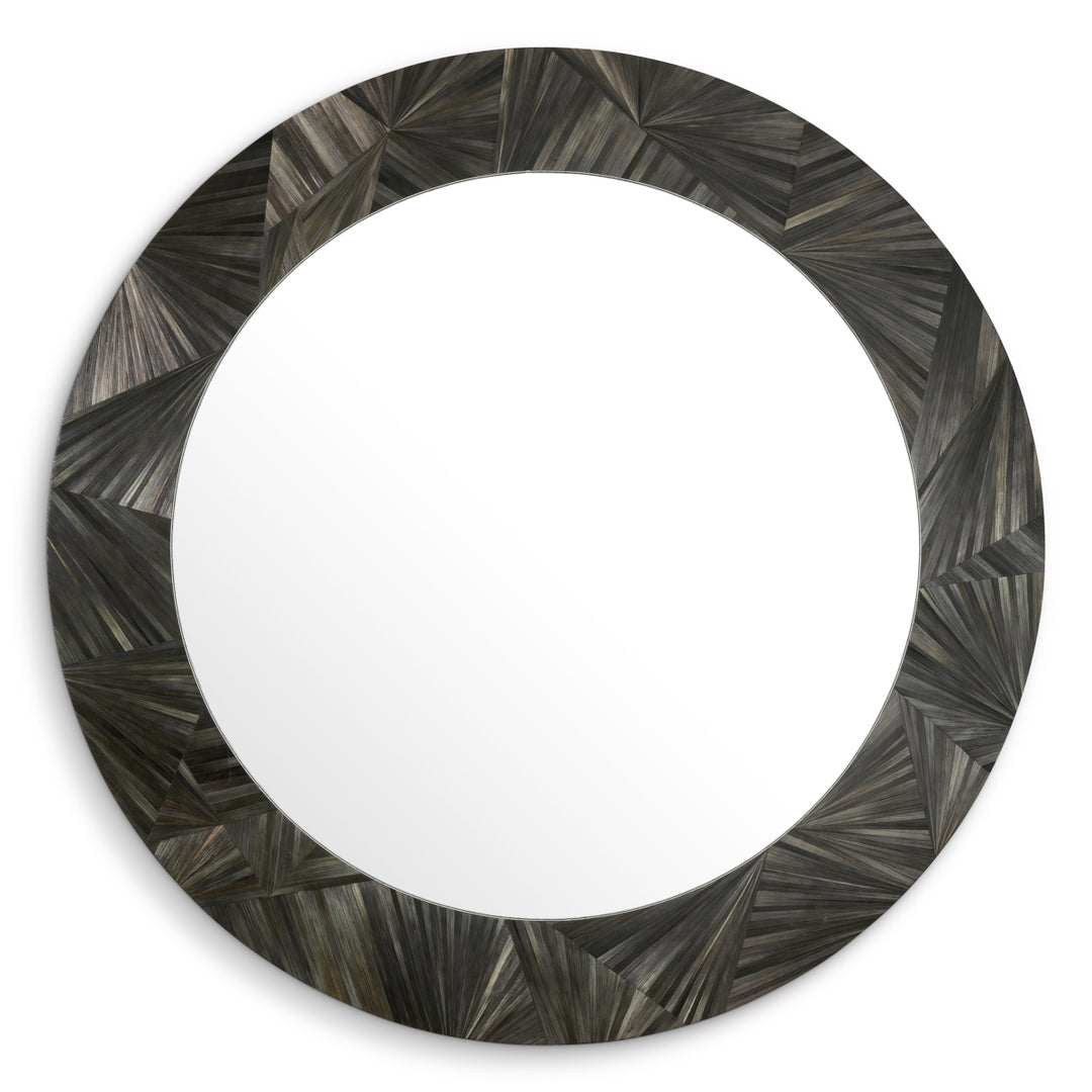 Eichholtz Spiegel Cassara Straw Marquetry Charcoal