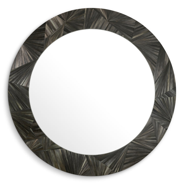Eichholtz Spiegel Cassara Straw Marquetry Charcoal