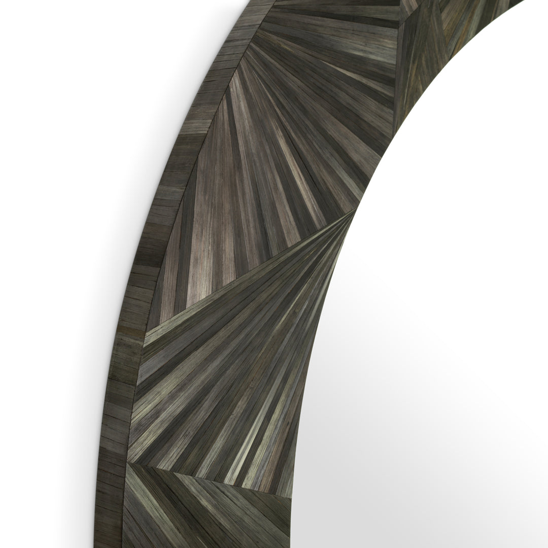 Eichholtz Spiegel Cassara Straw Marquetry Charcoal