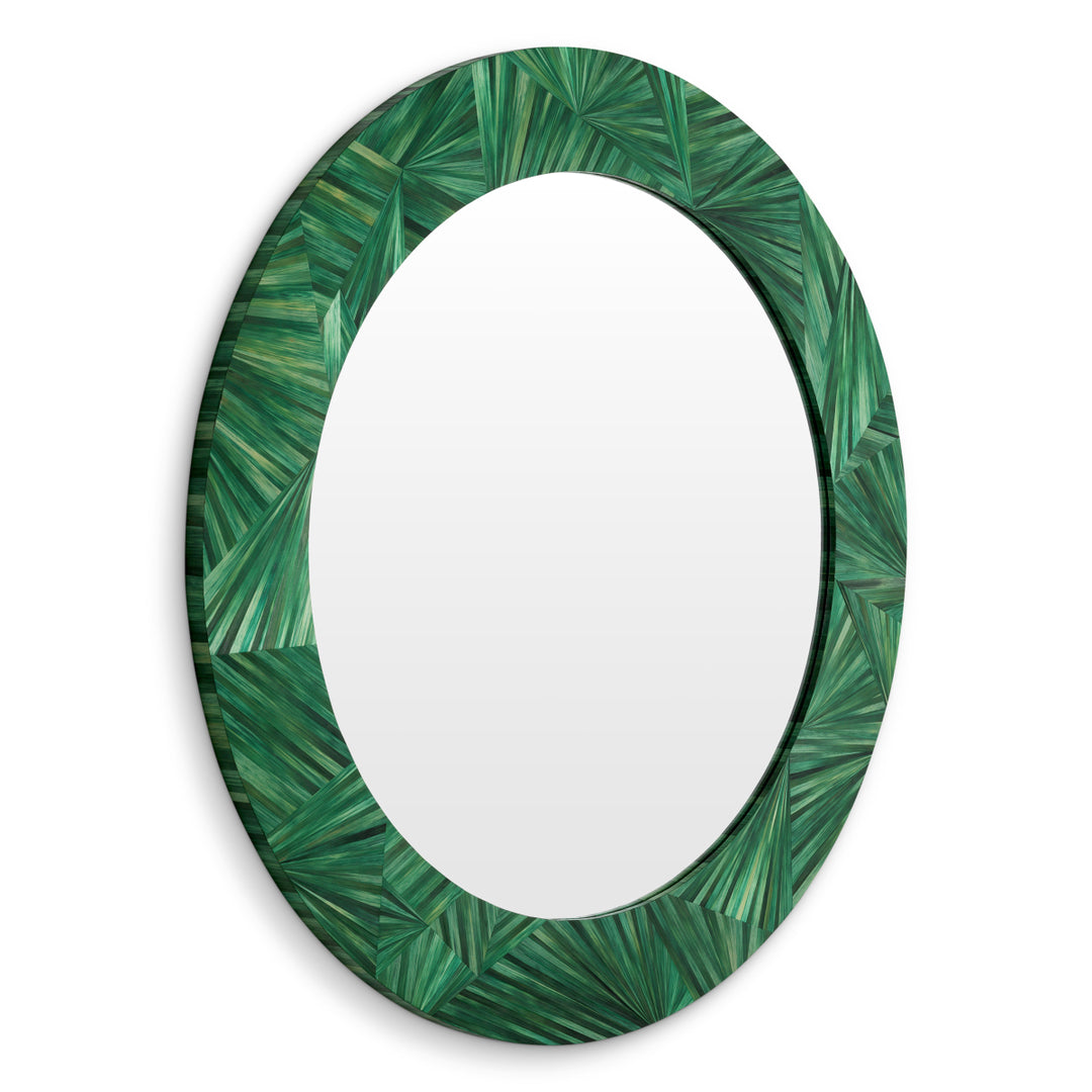 Eichholtz Spiegel Cassara Straw Marquetry Green