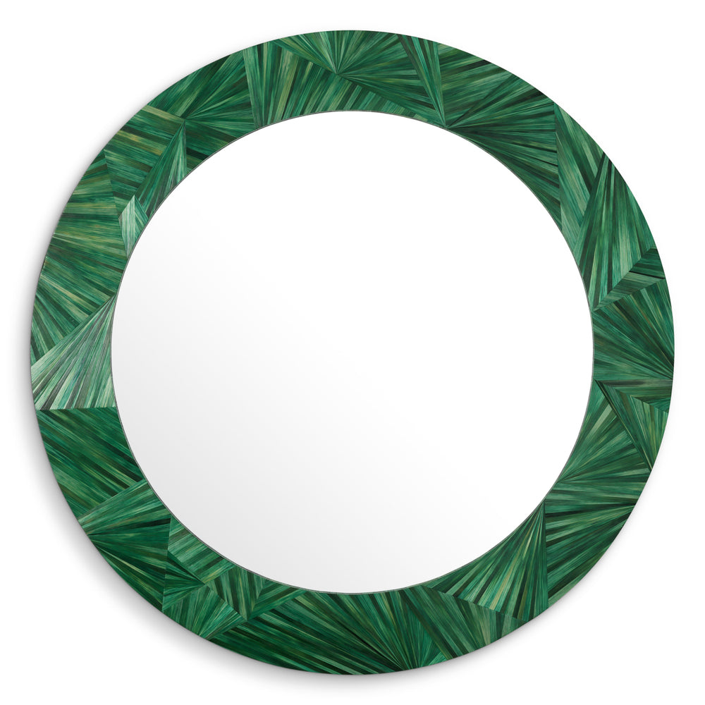 Eichholtz Spiegel Cassara Straw Marquetry Green