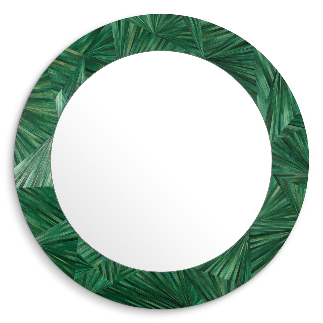 Eichholtz Spiegel Cassara Straw Marquetry Green