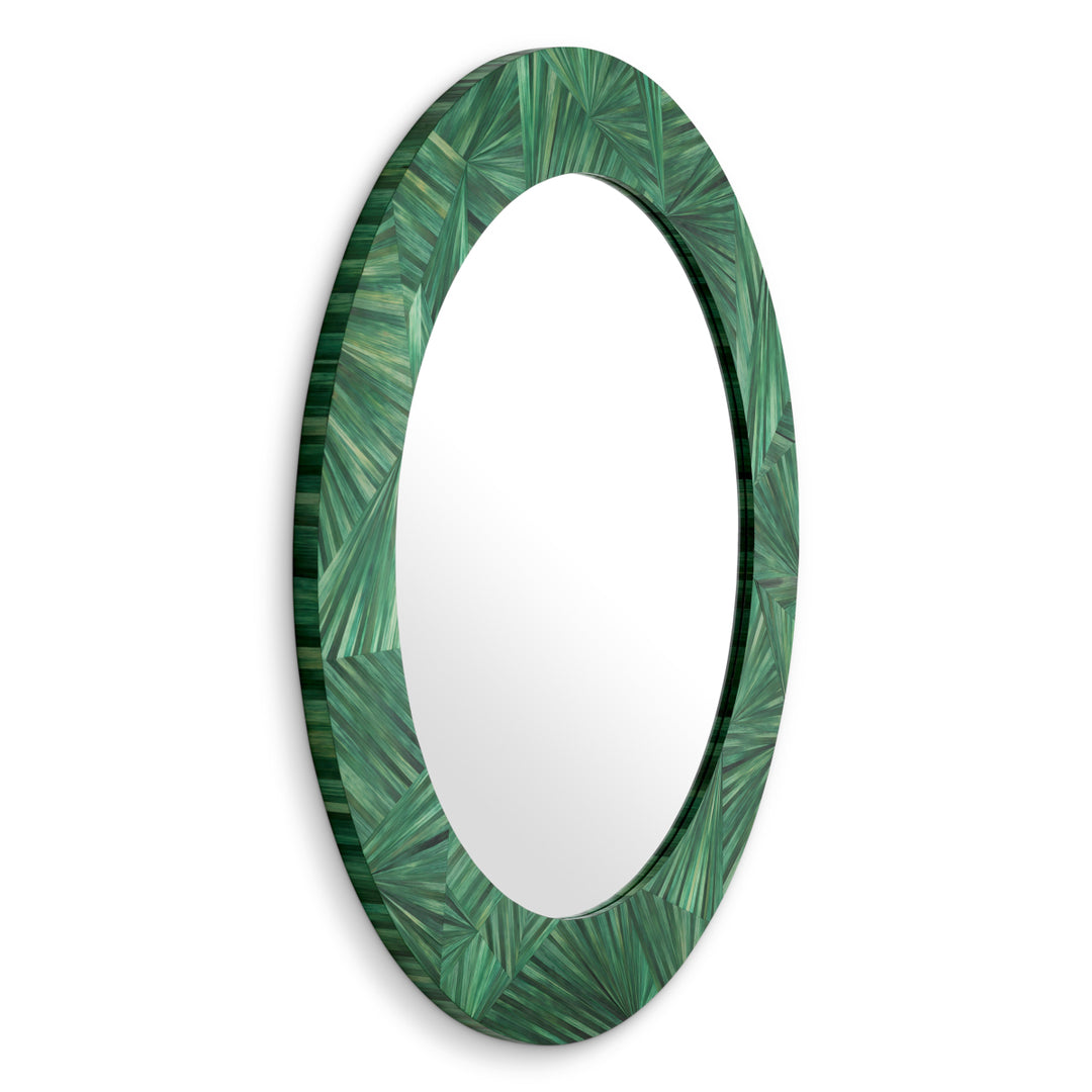 Eichholtz Spiegel Cassara Straw Marquetry Green
