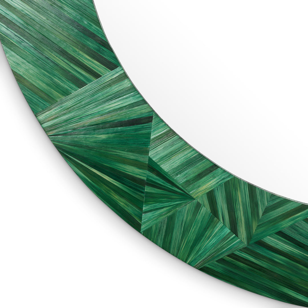 Eichholtz Spiegel Cassara Straw Marquetry Green