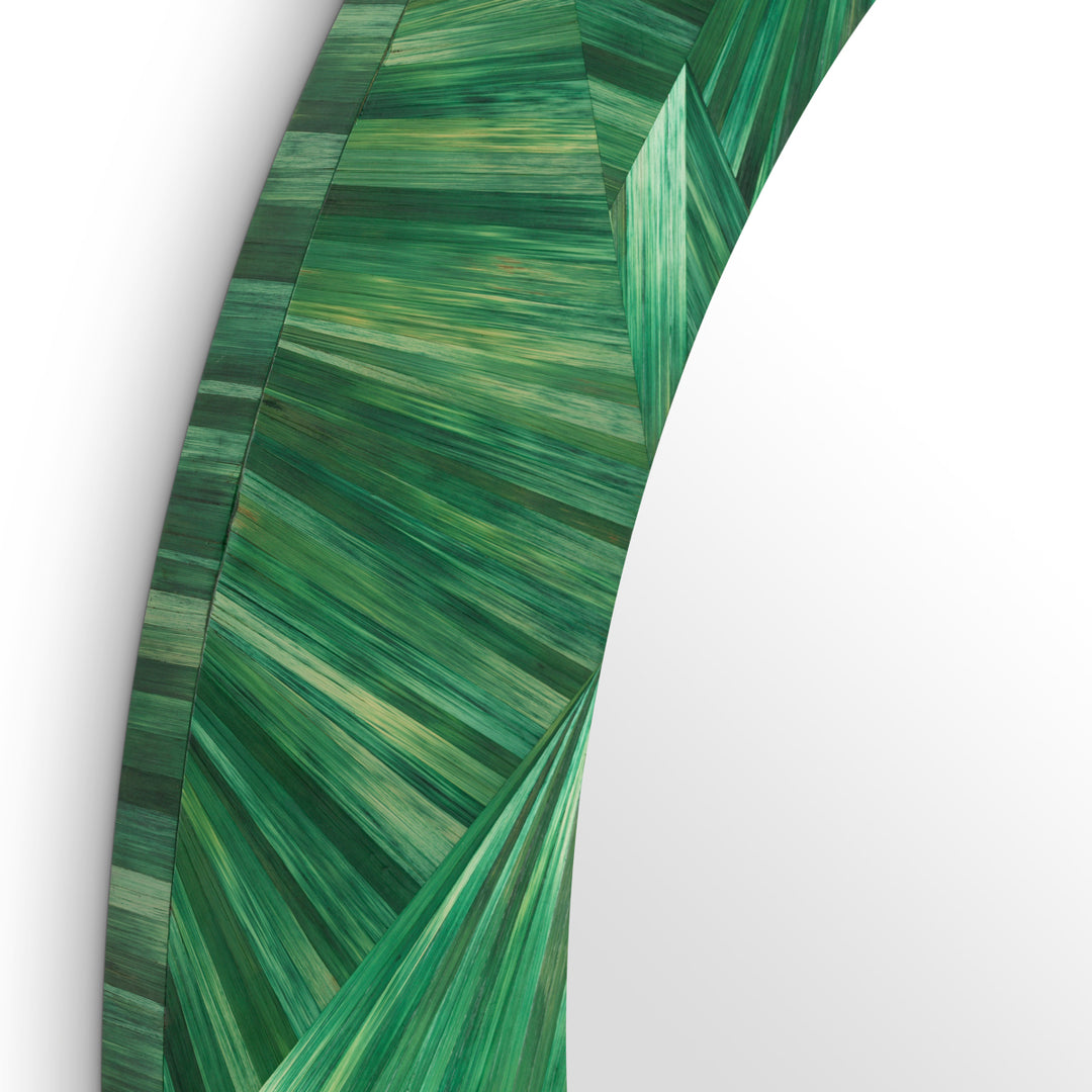 Eichholtz Spiegel Cassara Straw Marquetry Green