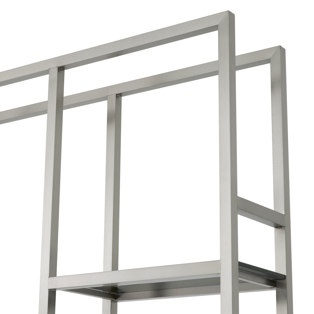 Eichholtz Wandkast Corrado I Brushed Steel Smoke Glass