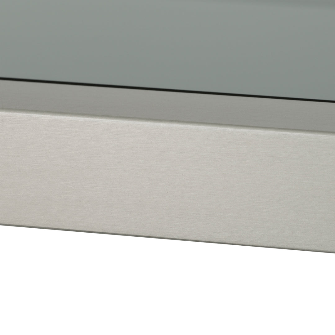 Eichholtz Wandkast Corrado I Brushed Steel Smoke Glass