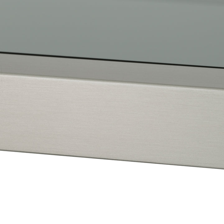 Eichholtz Wandkast Corrado I Brushed Steel Smoke Glass