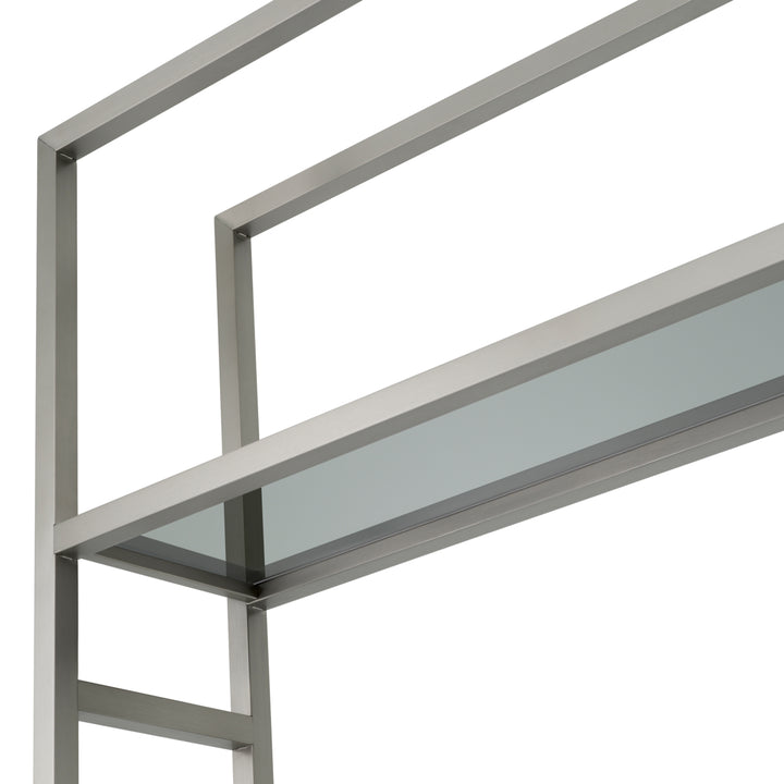Eichholtz Wandkast Corrado II Brushed Steel Smoke Glass