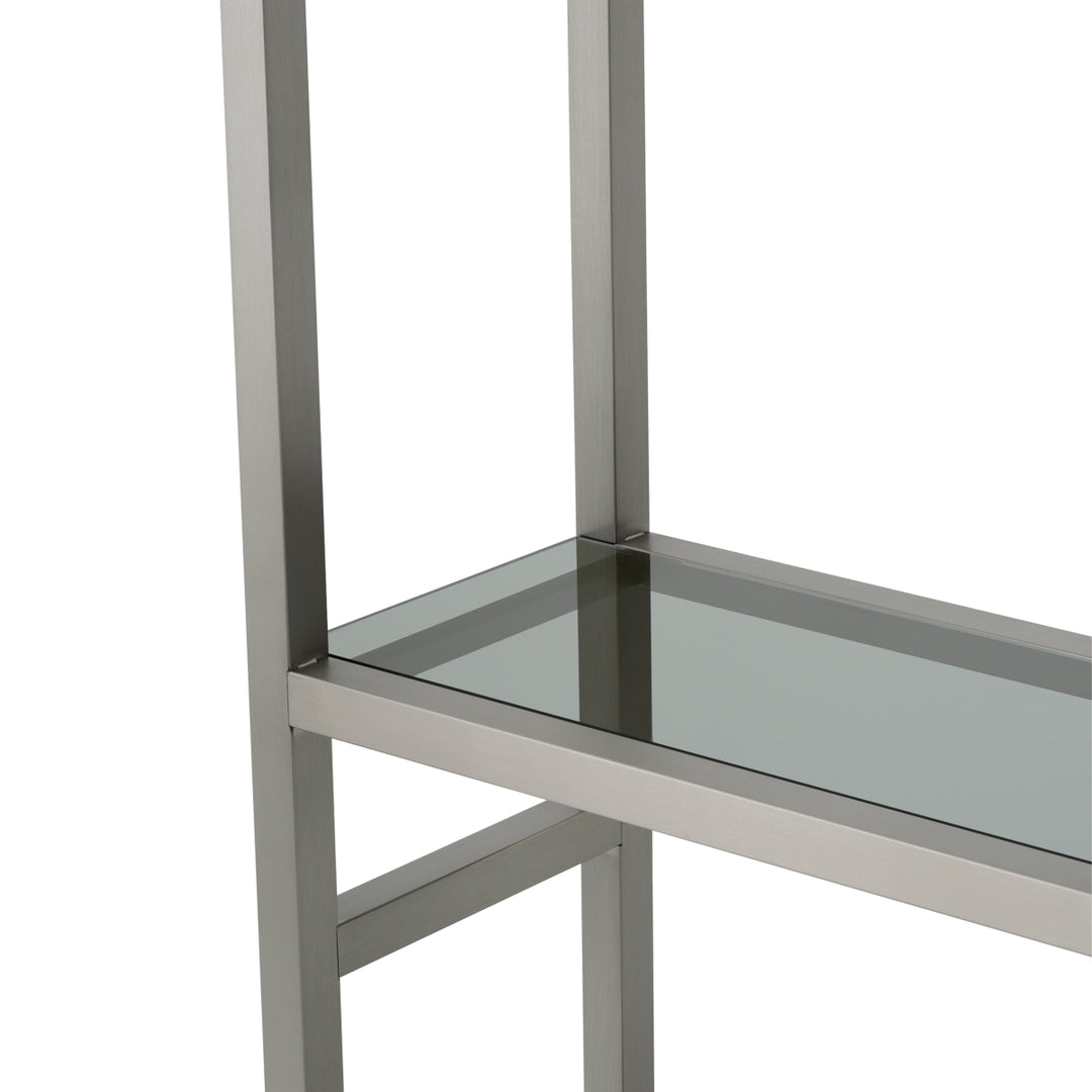 Eichholtz Wandkast Corrado II Brushed Steel Smoke Glass