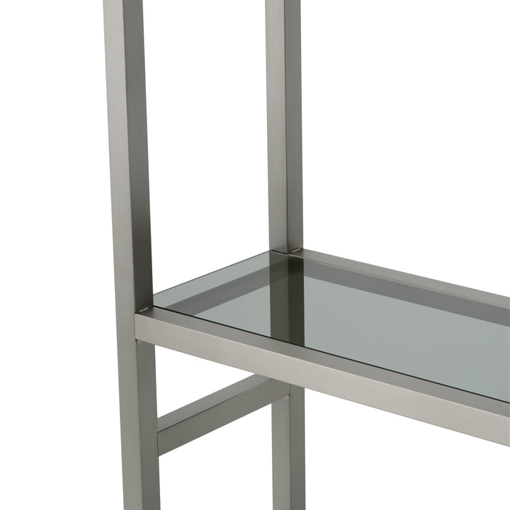 Eichholtz Wandkast Corrado II Brushed Steel Smoke Glass