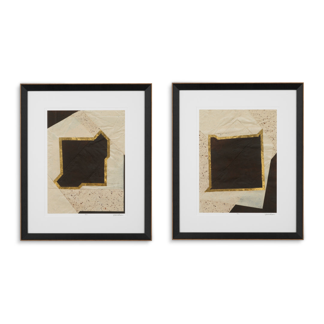 Eichholtz Print Creased Umber by Vanna Lam Set van 2