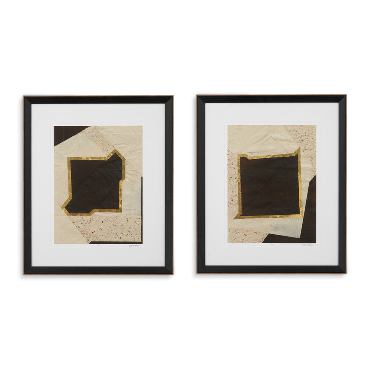 Eichholtz Print Creased Umber by Vanna Lam Set van 2