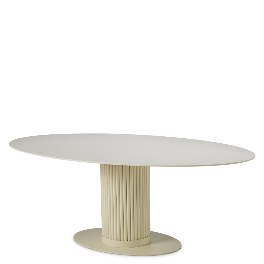 Eichholtz Outdoor Eettafel Volterra Cream Ceramic Sand