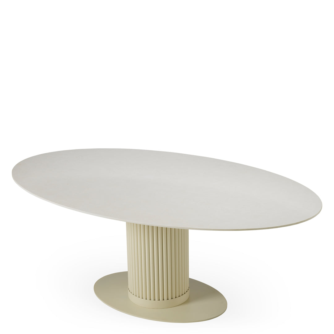 Eichholtz Outdoor Eettafel Volterra Cream Ceramic Sand