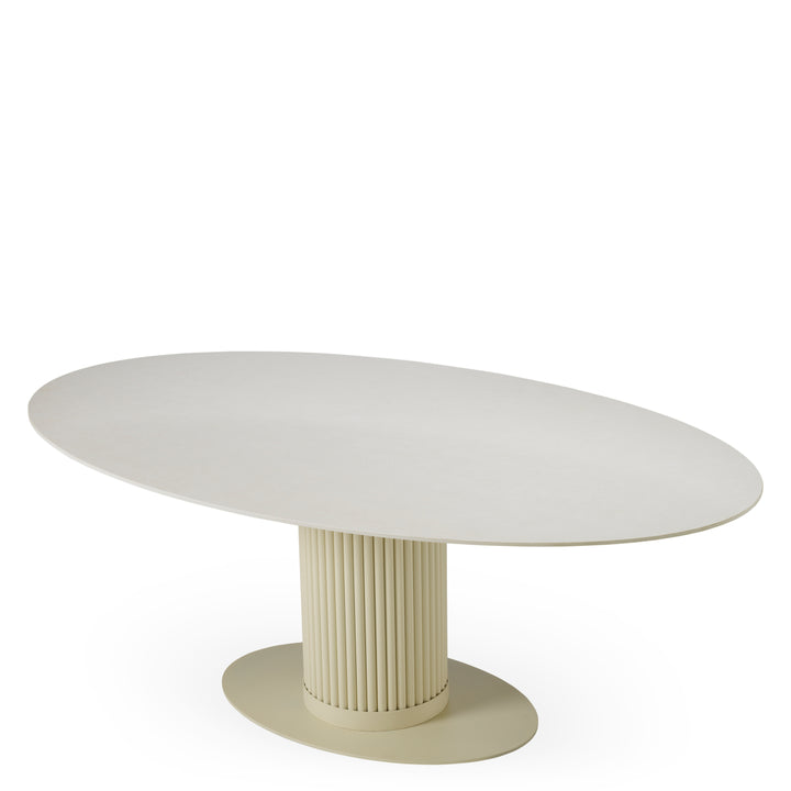 Eichholtz Outdoor Eettafel Volterra Cream Ceramic Sand