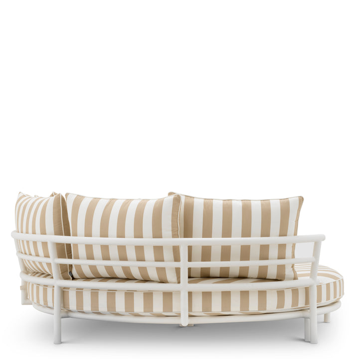 Eichholtz Outdoor Bank Laguno Round Florent Beige White